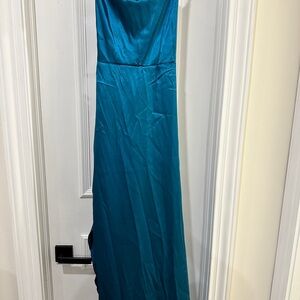 Elegant Dark Teal Evening Gown, size small